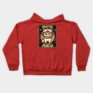 Houston We Have a Problem Funny Cat Kids Hoodie